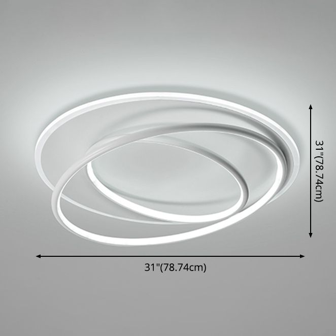 Linear Iron LED Flush Mount Modern Style 3-Light Ceiling Light Fixture for Bedroom