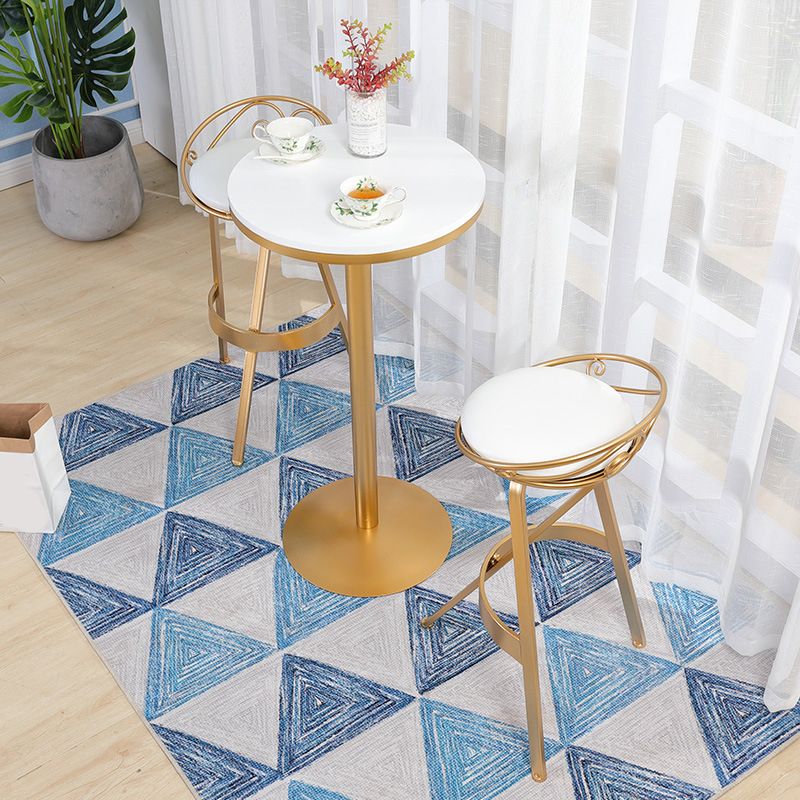 1/3 Pieces Bar Stool and Table Modern Style Round Pub Table Set