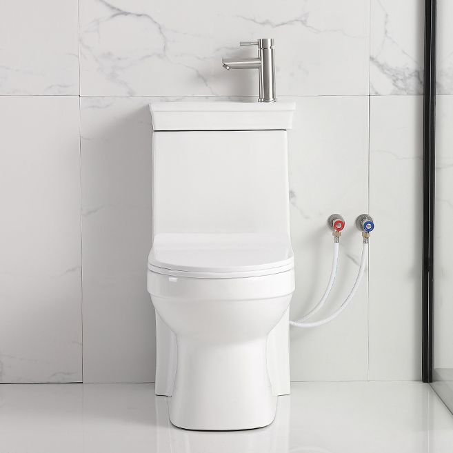 Contemporary Siphon Jet Flush Toilet Floor Mount One-Piece Toilet Urine Toilet