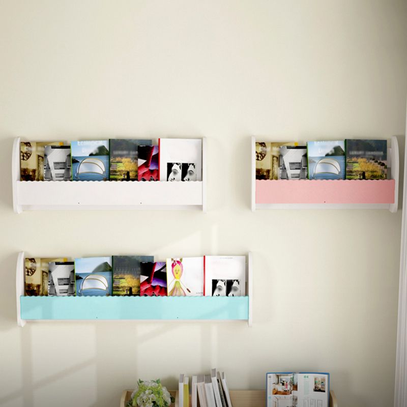 Contemporary Style Bookshelf  Wall Mounted Horizontal Bookcase for Home Office