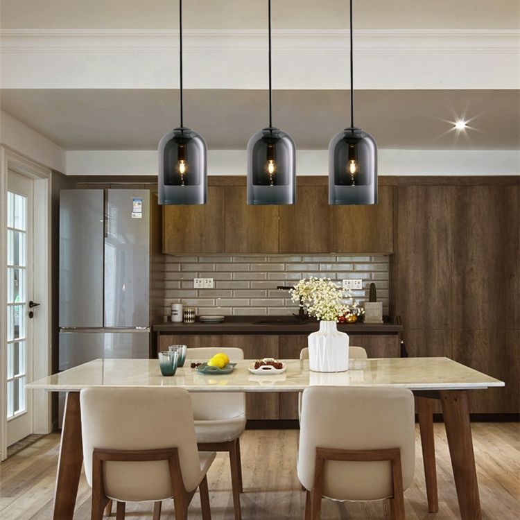 1 Light Bell Pendant Lighting Modern simplicity Glass Pendant Ceiling Lights for Restaurant