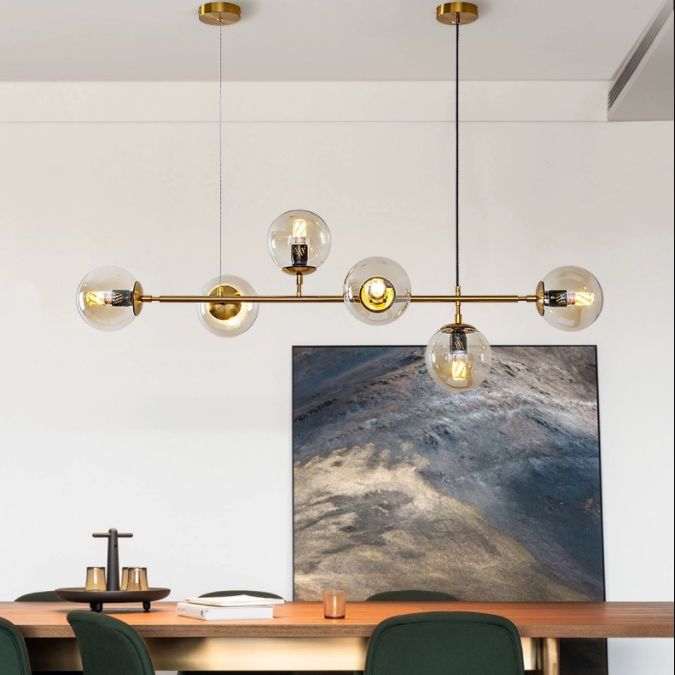 Fissaggi di illuminazione di Globe Island Glass Minimalismo Fissaggi di illuminazione a sospensione per il ristorante