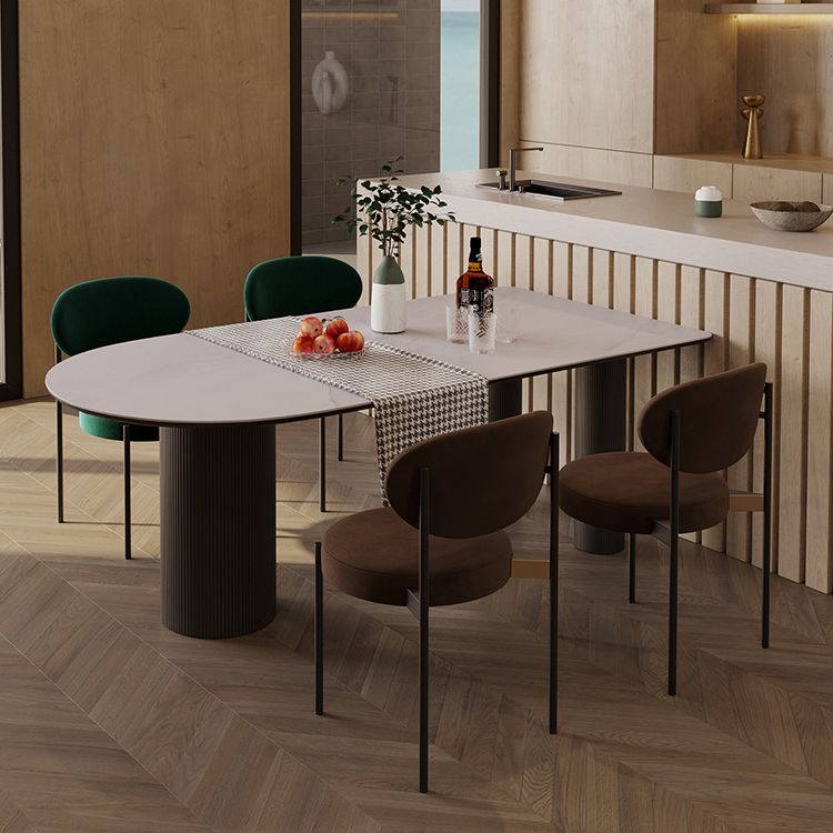 Free Form Dining Table for Home Modern Dinette Table with 3 Legs