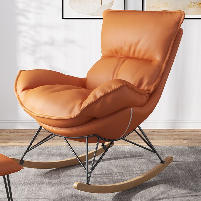 Modern Leisure Chaise Rocking Chair Lounge Upholstered Chaise for Living Room