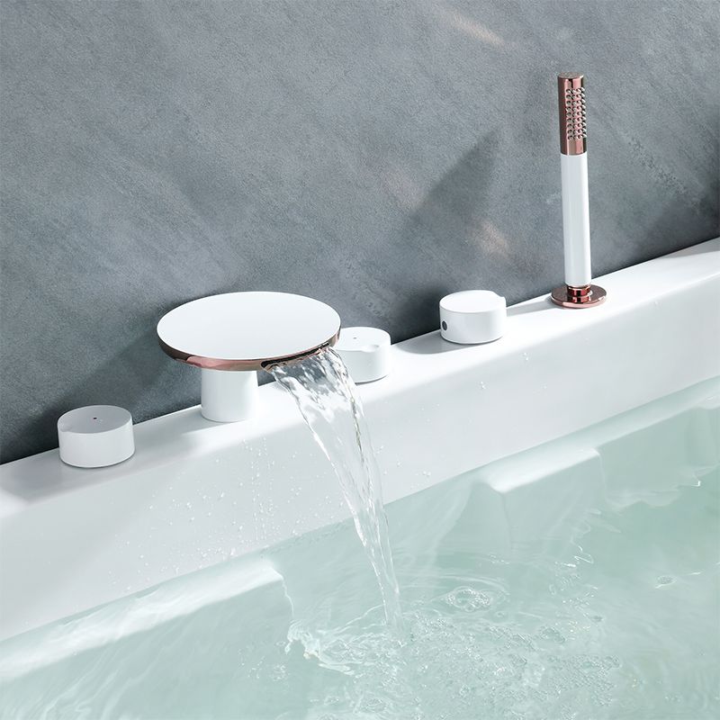 Bathroom Faucet Flush Mount Waterfall Knob Handle Bathtub Faucet