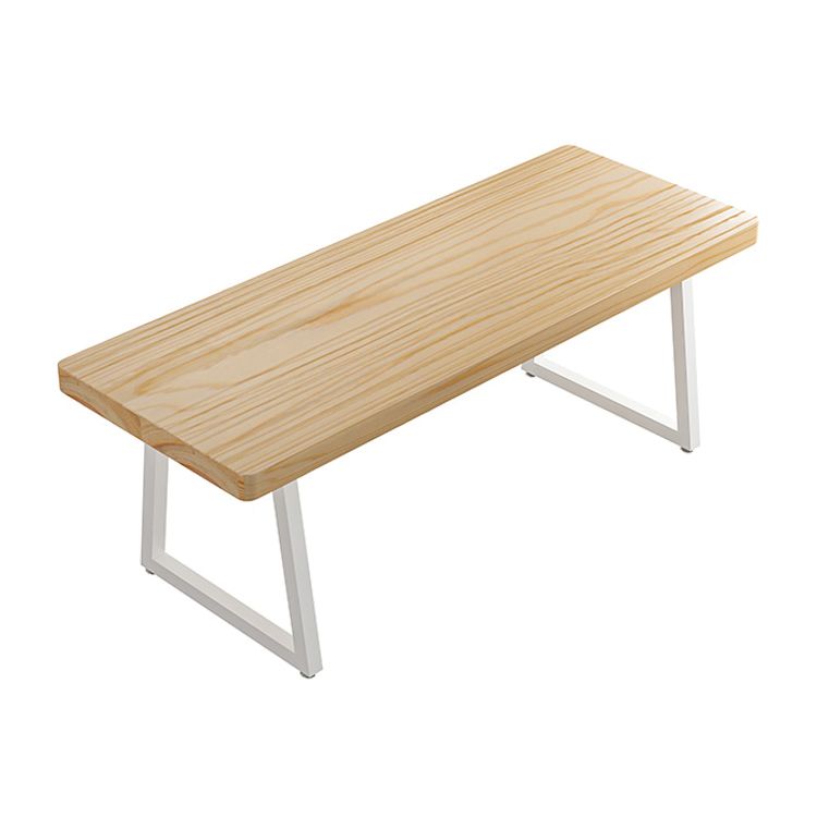 1/5/7 PCS Ensemble de restauration contemporain en métal avec table rectangle et chaises en bois