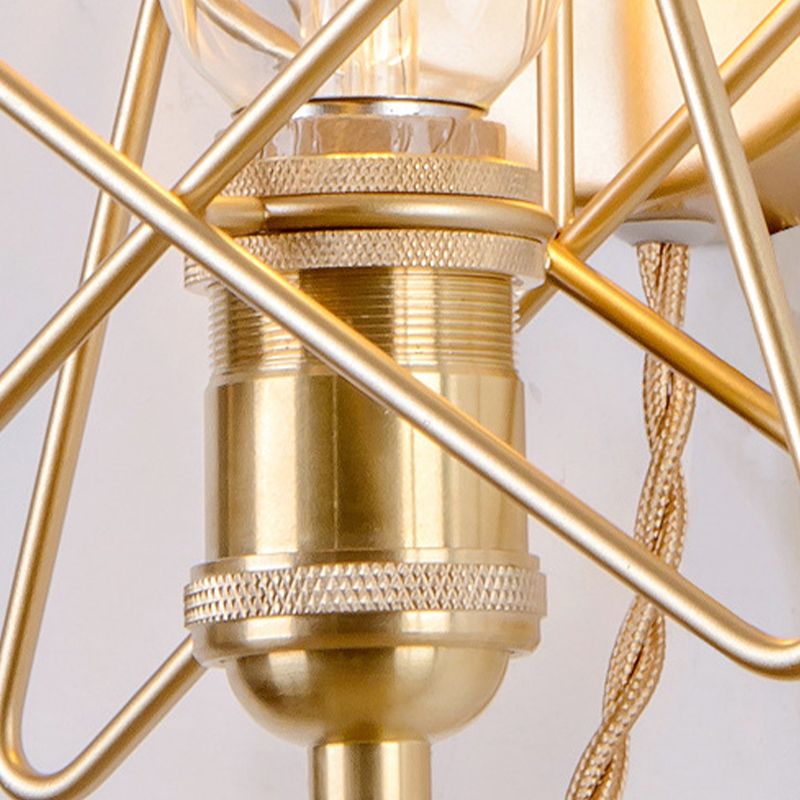 Modernist Wall Sconce Star-Shade Sconce Light with Metal for Bedroom