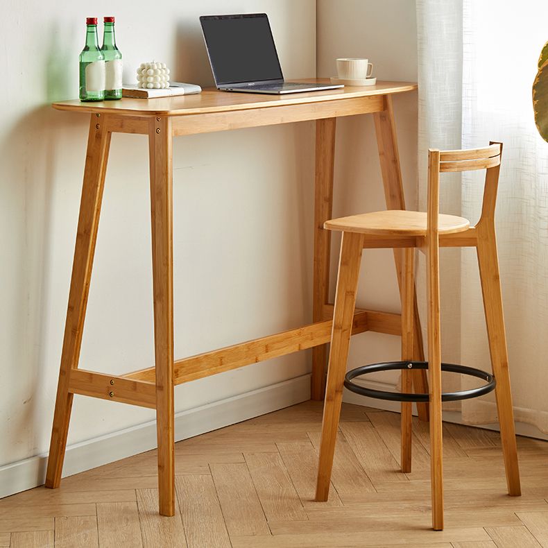 Modena Rectangular Pub Table Set 1/2/3 Pieces Wooden Counter Table with High Stools