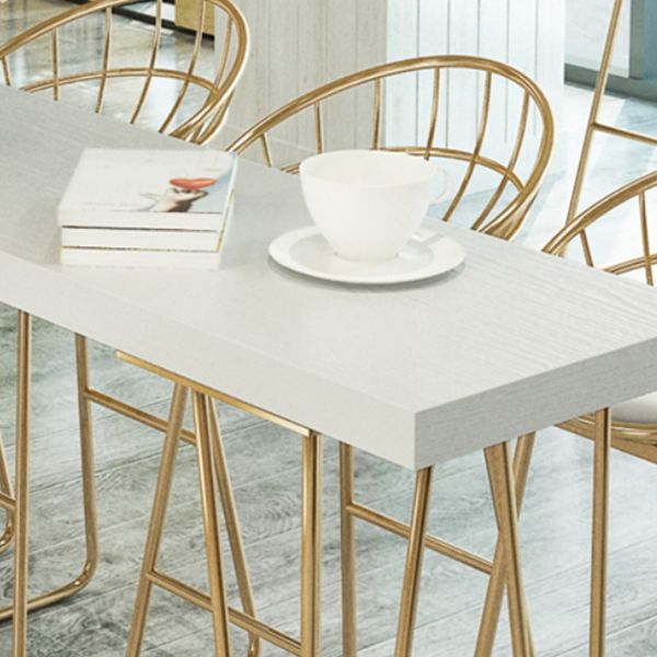 Glam Style Rectangle Counter Set 1/2/3/9 Pieces Solid Wood Bistro Set