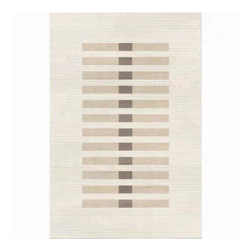 Modern Geometric Print Rug Apricot Polyester Area Carpet Non-Slip Backing Rug for Drawing Room