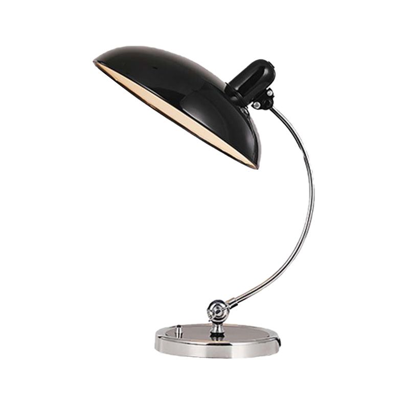 1 hoofd eetkamer taak licht modern zwart kleine bureaulamp met platte metalen schaduw