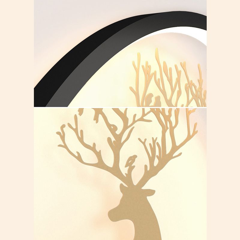 Circle Alluminio Light Minimalismo Minalismo a 1 luci a parete LED per camera da letto