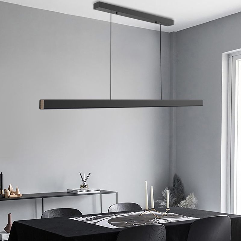 Single Modernism Black Ceiling Light LED Kitchen Island Lighting for Bedroom