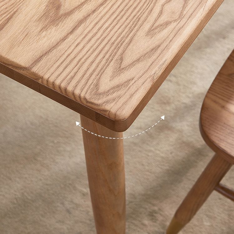 Contemporary 1/2/5/7 Pieces Furniture Rectangle Solid Wood Dining Set in Brown