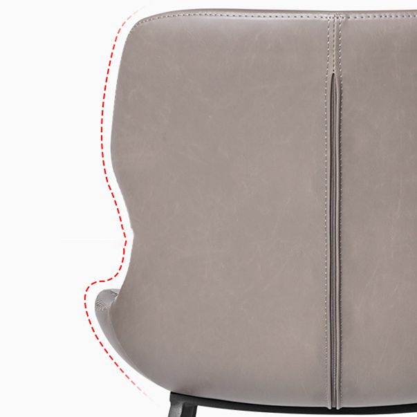 Industrial Faux Leather and Metal Dining and Accent Chairs for Kitchen