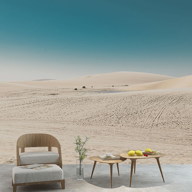 Dry Desert Wall Mural Decal for Reading Room, Personalized Size Available