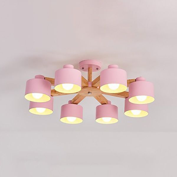 Lampade a sospensione del cilindro in metallo Lampada moderna Multi Lights Suspension Lampada