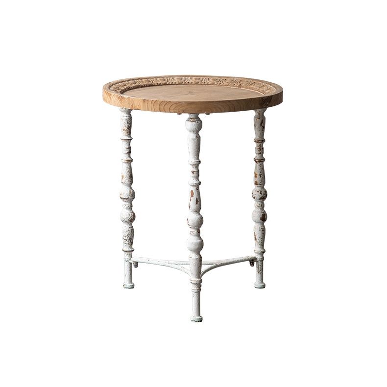 French Country Distressed Cocktail Table Wooden Coffee Cocktail Table for Home