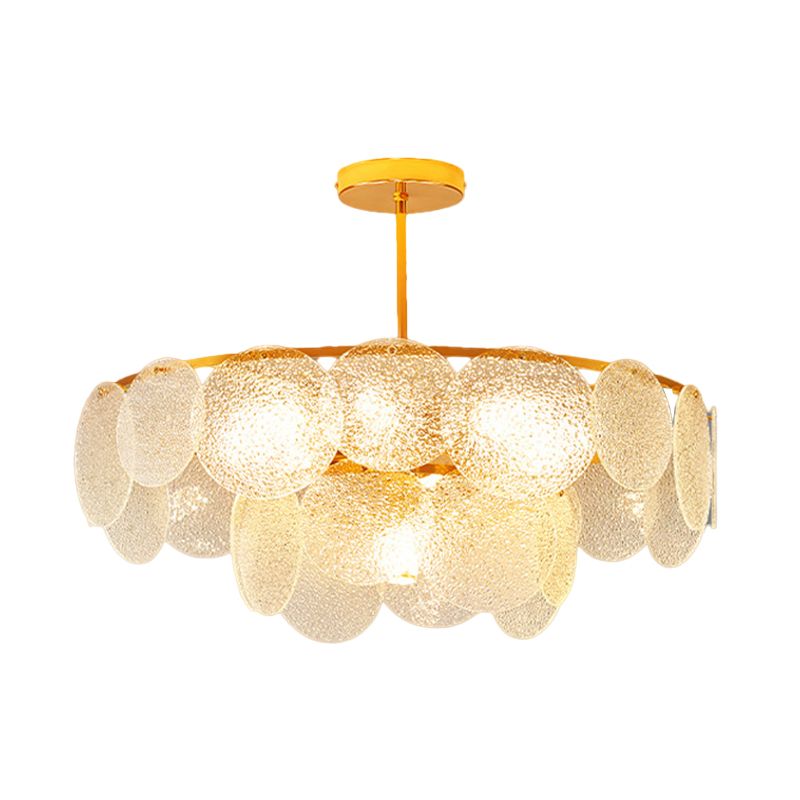 Glass Drum Flush Light Fixtures Modern Flush Mount Ceiling Lights for Living Room
