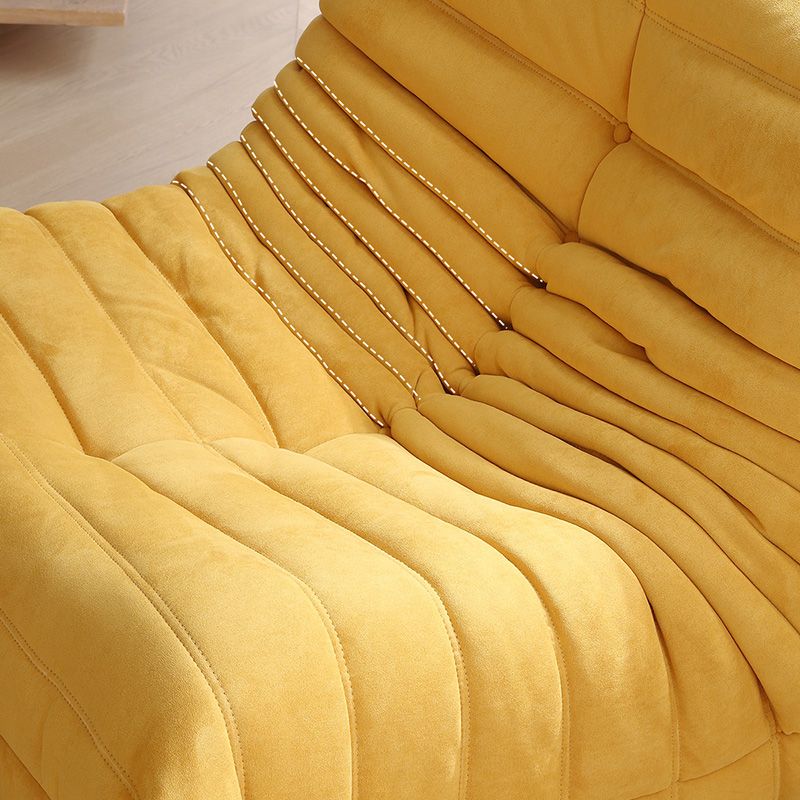 40" Wide Contemporary Sofa Leather Tufted Armless Stationary Seating