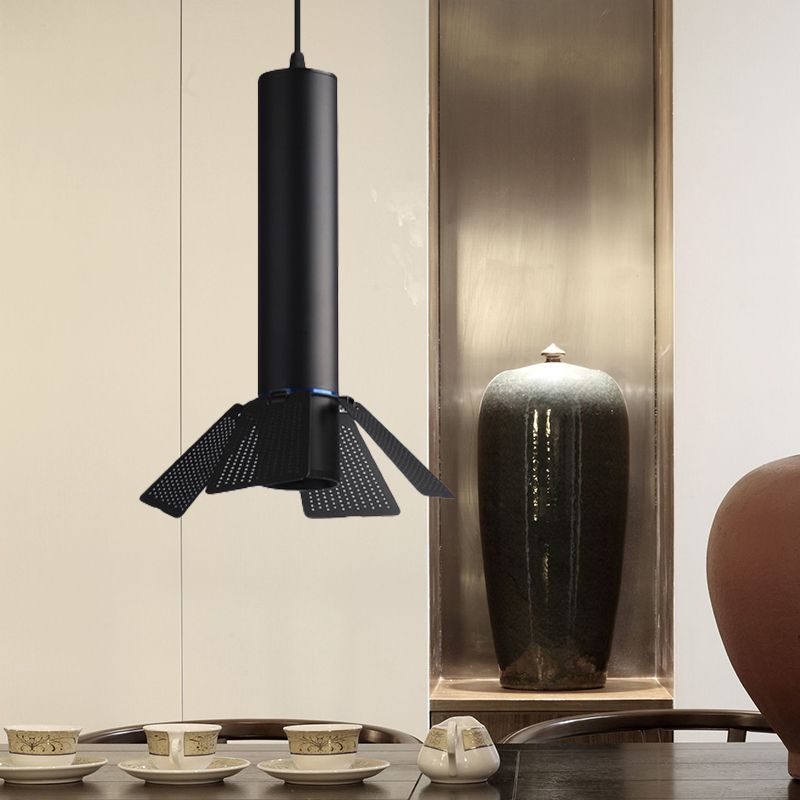 Mini Mini Hanging Lamp Tube Sombra 1 Luz Metálica Ligera de Luz para tela