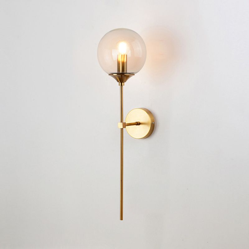 Luci di applique a sfera di vetro MODERNA MODERNA 1 Fissature di illuminazione a parete