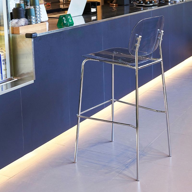 Plastic Bar Stools Industrial Style Backless Bar Stools with Footrest