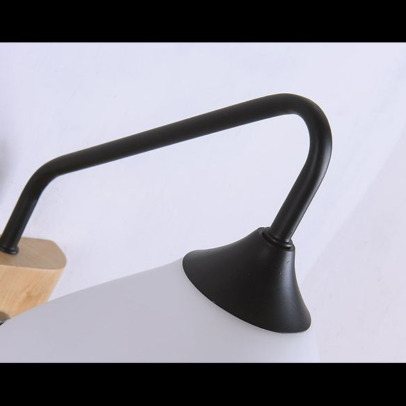 Modern Simplicity Cone Wall Lamps Opal Glass Wall Lighting Fixtures for Restaurant