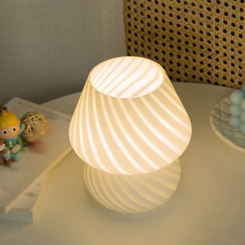 Ultra-modern Simplicity Gourd Table Lamp Hand-Blown Glass Nightstand Lamp for Bedroom