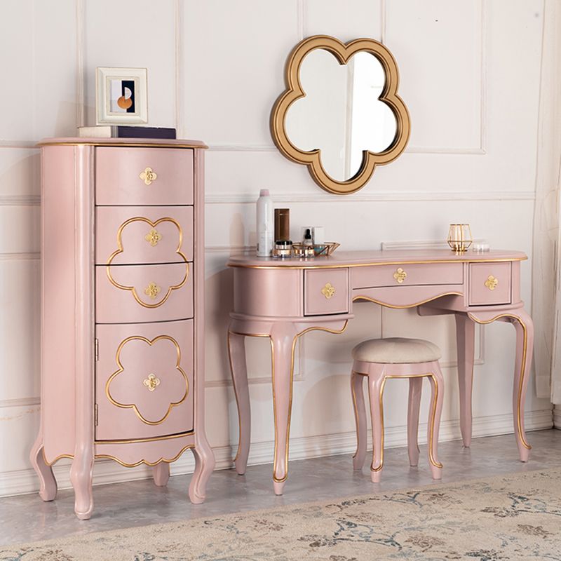 Victorian  3-Drawer Makeup Counter Solid Wood Vanity Dressing Table