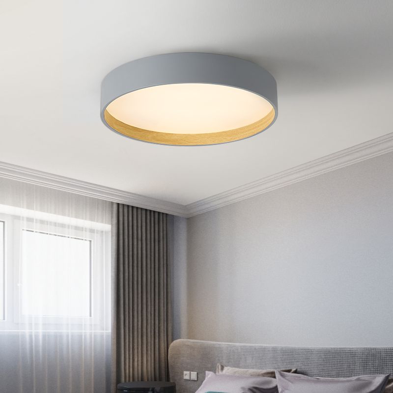 Modern Style Cylindrical Shade Ceiling Lamp Metal 1 Headed Ceiling Lighting for Restaurant