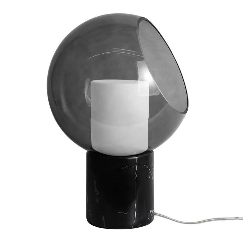 Modern Style Geometric Night Table Lamps Glass 1 Light Table Lamp