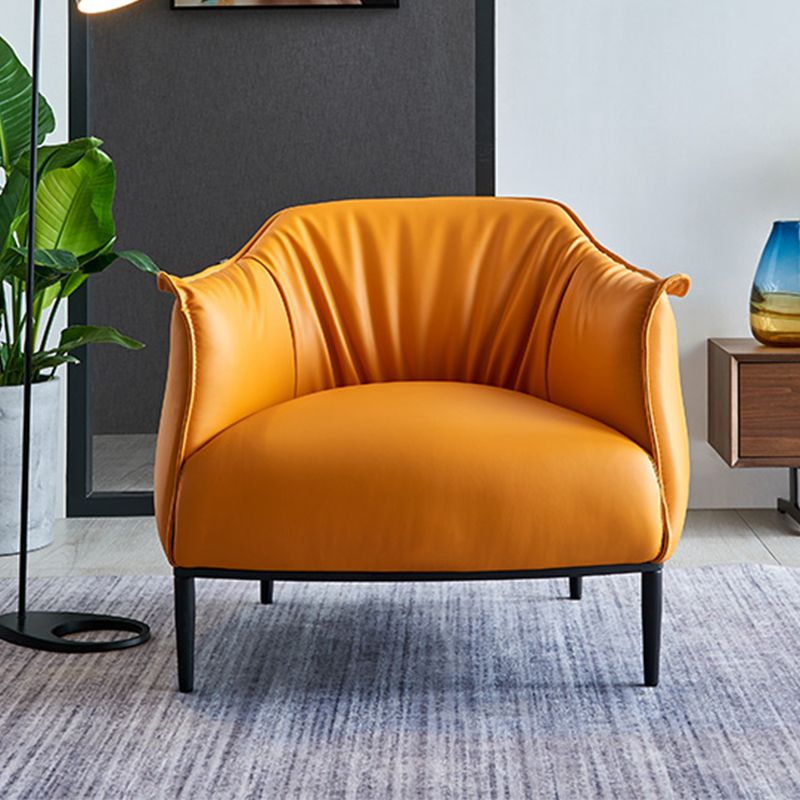 33.86"L x 33.06"W x 30.71"H Modern Tight Back Flared Arms  Barrel Chair