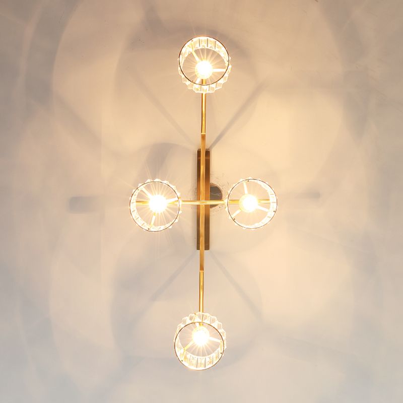 Modern Style Cylinder Island Lighting Fixtures Crystal 4- Light Island Pendant Lights