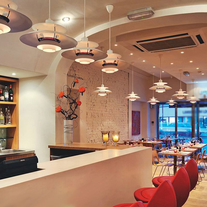 Colorful Metal Shape Hanging Light Modern Style Pendent Lighting Fixture for Sitting Room