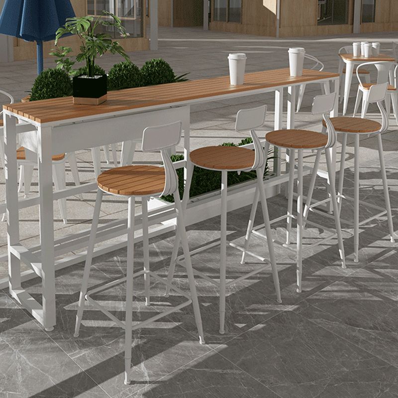 Rectangle Bar Table Trestle Base Dining Table for Coffee Room