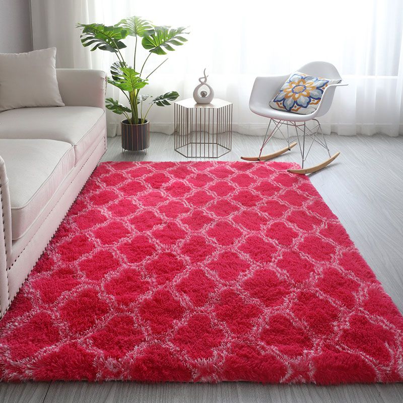 White Casual Rug Blending Star Indoor Rug Non-Slip Backing Rug for Home Decor