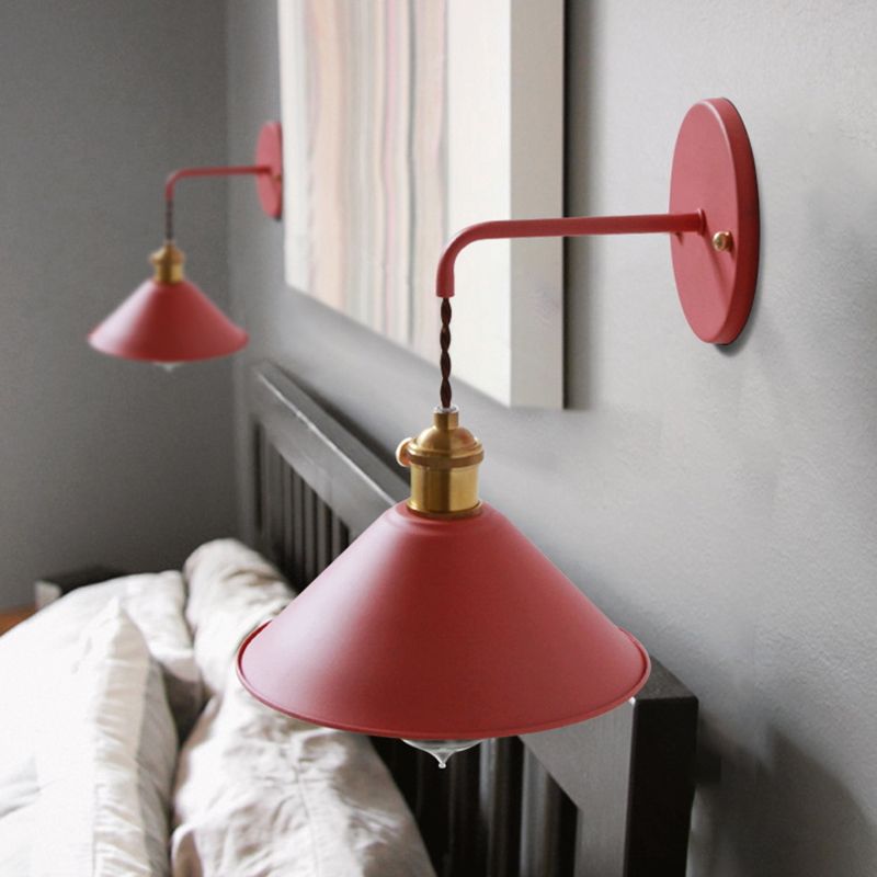 Iluminación de apliques de pared cónica 1 1 cabezal de luz montada en la pared de la pared.