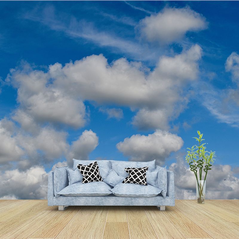 Sun and Clounds Mural Wall Paper Home Decorations for Kitchen Living Room