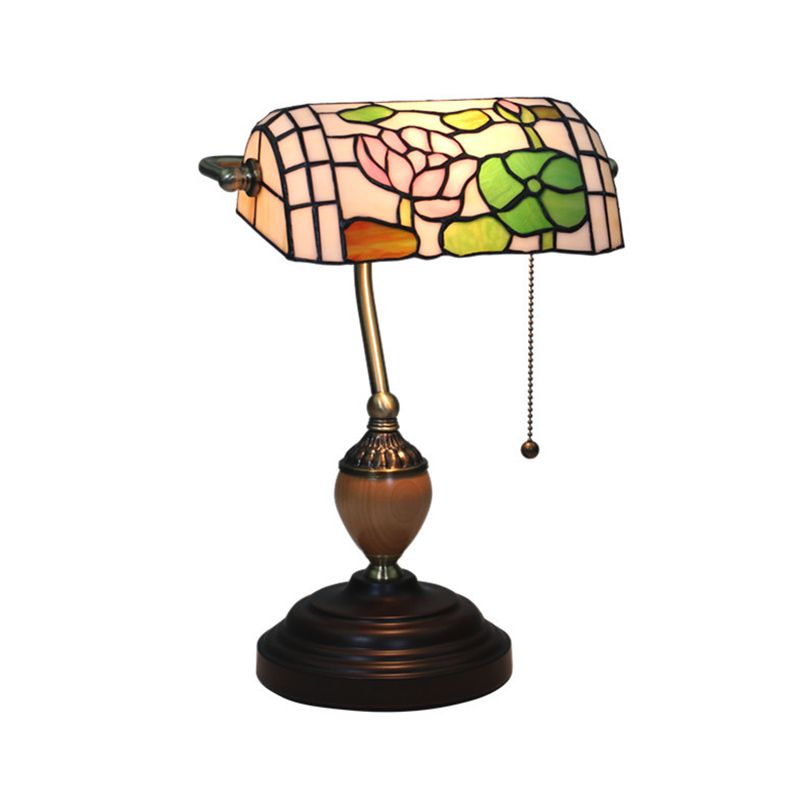 Tachage de vitraux Rose / Plum Blossom / Lotus Nightstand Lampe Tiffany Style Table de la tête de tête simple pour chambre à coucher