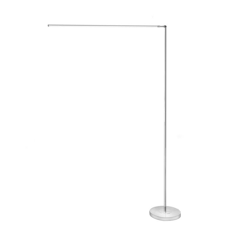 Lámpara moderna de lámpara LED 1 luz de metal plateado para sala de estar para sala de estar