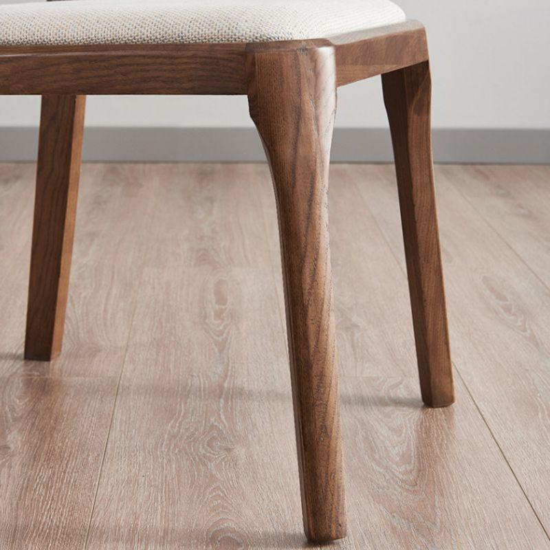 Modern Solid Wood Side Chair Open Back Dining Side Chair with Solid Wood Legs