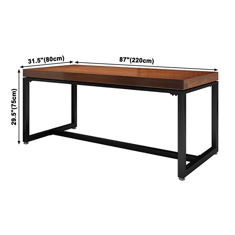 Industrieller Esszimmertisch Kiefer Massivholz Tisch mit Trestle Basis für das Abendessen in der Küche zu Hause