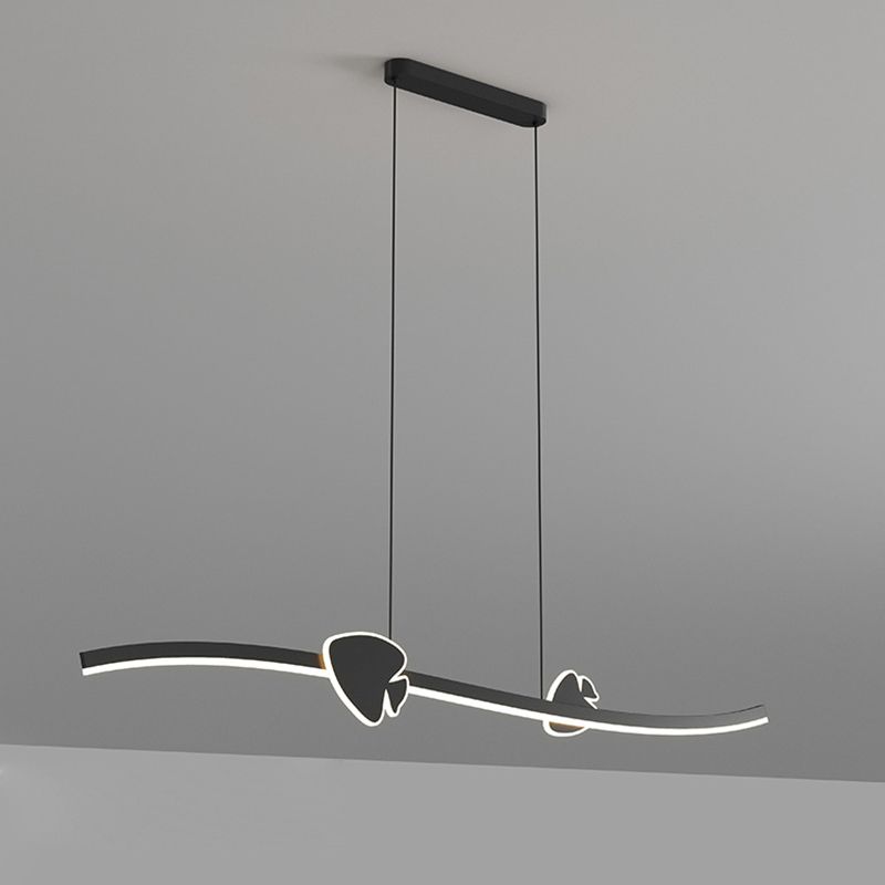 Modern Style Island Light LED Island Hanging Light with Acrylic Shade for Living Room