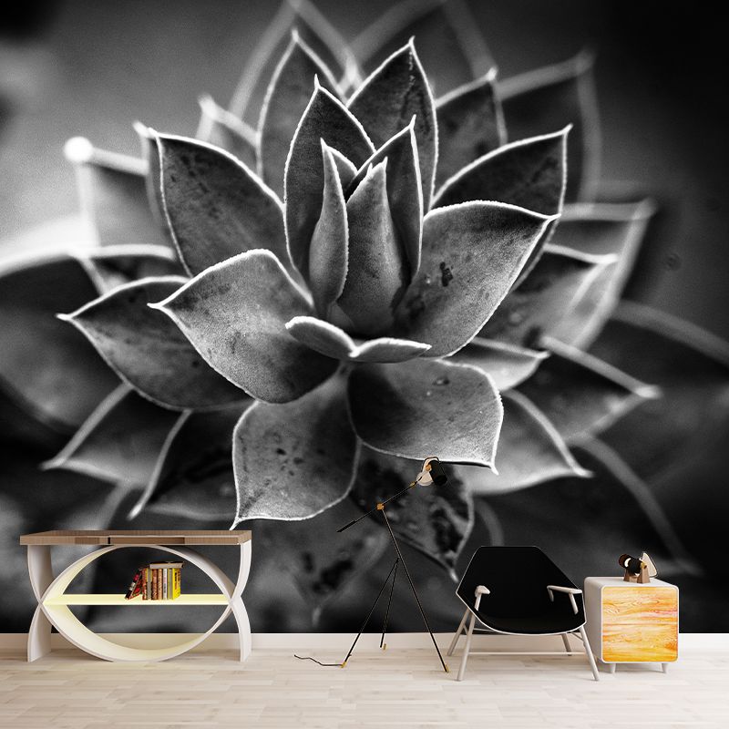 Green Plant Mural Wallpaper for Dining Room Reading Room, Custom Size Available