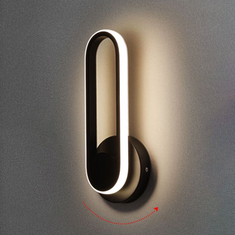Silica Gel LED Rotable Pared Spliqu en estilo creativo moderno de hierro forjado Luz de pared oblonga para espacios interiores