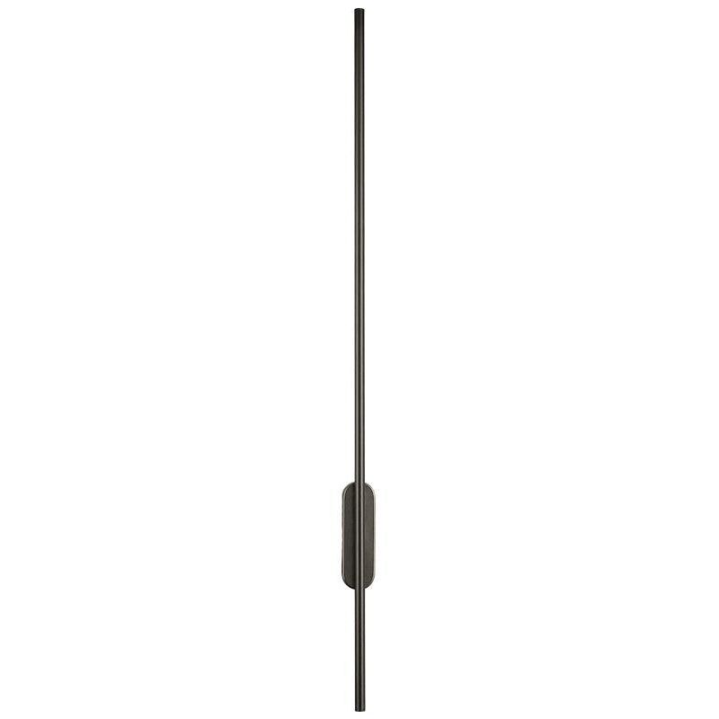 Single Contemporary Black Wall Mounted Sconce LED Linear Wall Light for Bedroom
