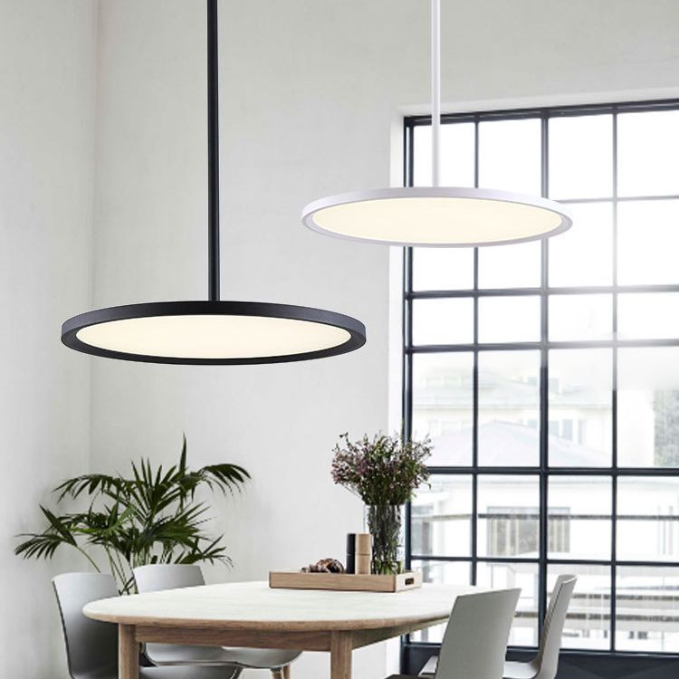 Moderno semifulto rotondo a montaggio lampada acrilica 1 flush mount