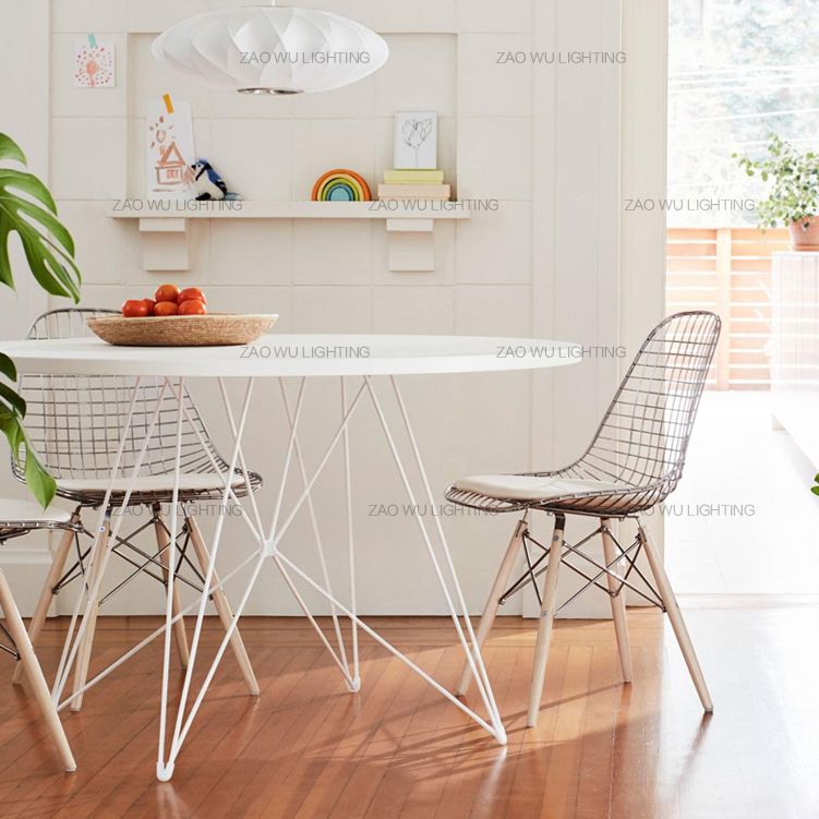 Zeitgenössische schattierte Suspension Anhänger Leichter Stoff Esszimmer Hanges Lichtkit in Weiß