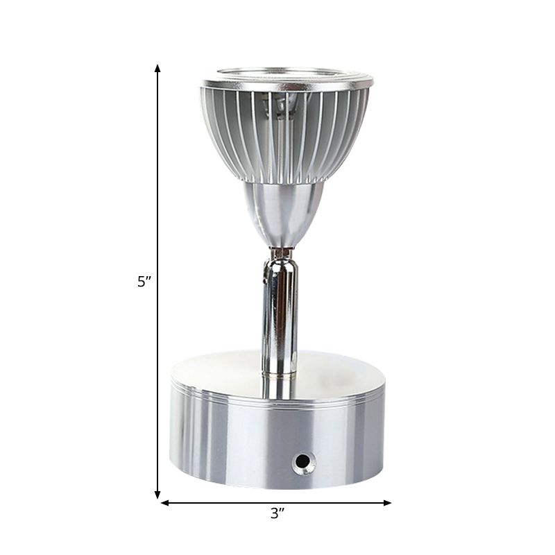 Chrom Finish 1 Lichtwandhalterung Leicht Industrielles Metall Rotatierbares Mini -Wandleuchte Leuchte